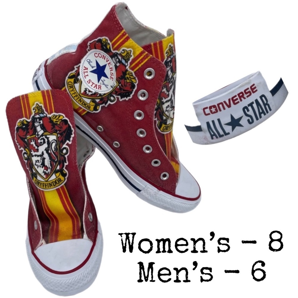 One of a kind Harry Potter Gryffindor All Star Converse Custom Shoes